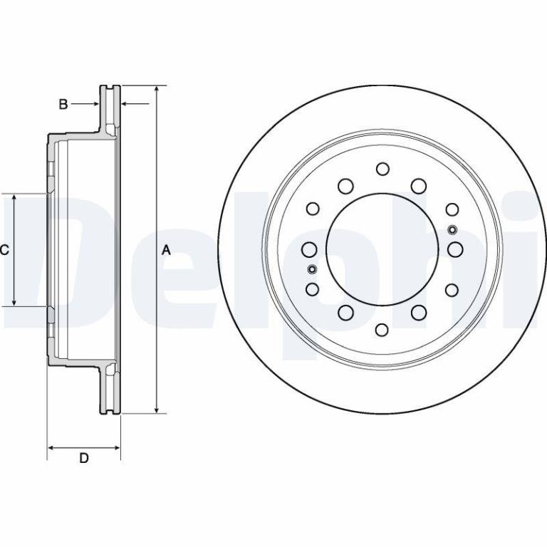 Disques de frein DELPHI BG4747C