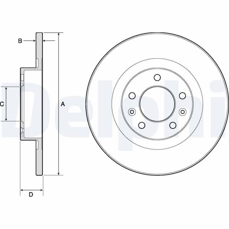 Disques de frein DELPHI BG4748C