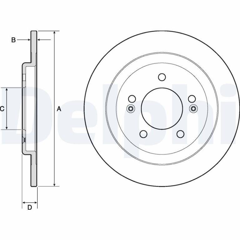 Disques de frein DELPHI BG4749C