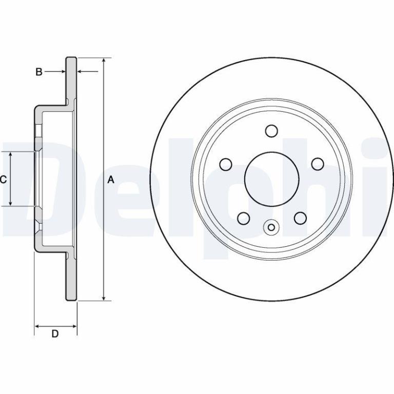 Disques de frein DELPHI BG4761C