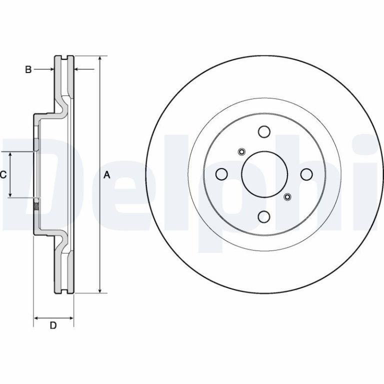 Disques de frein DELPHI BG4762C