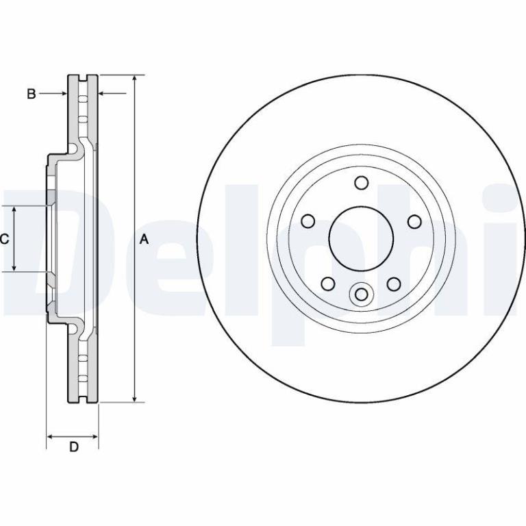 Disques de frein DELPHI ref. BG4765C