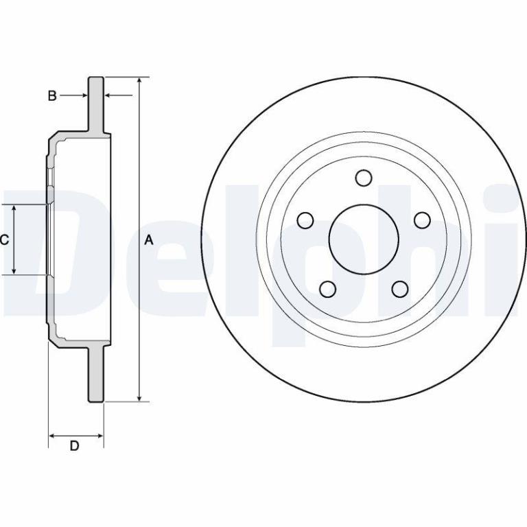 Disques de frein DELPHI ref. BG4772C