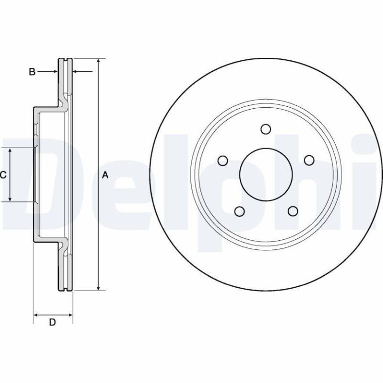 Disques de frein DELPHI BG4779C