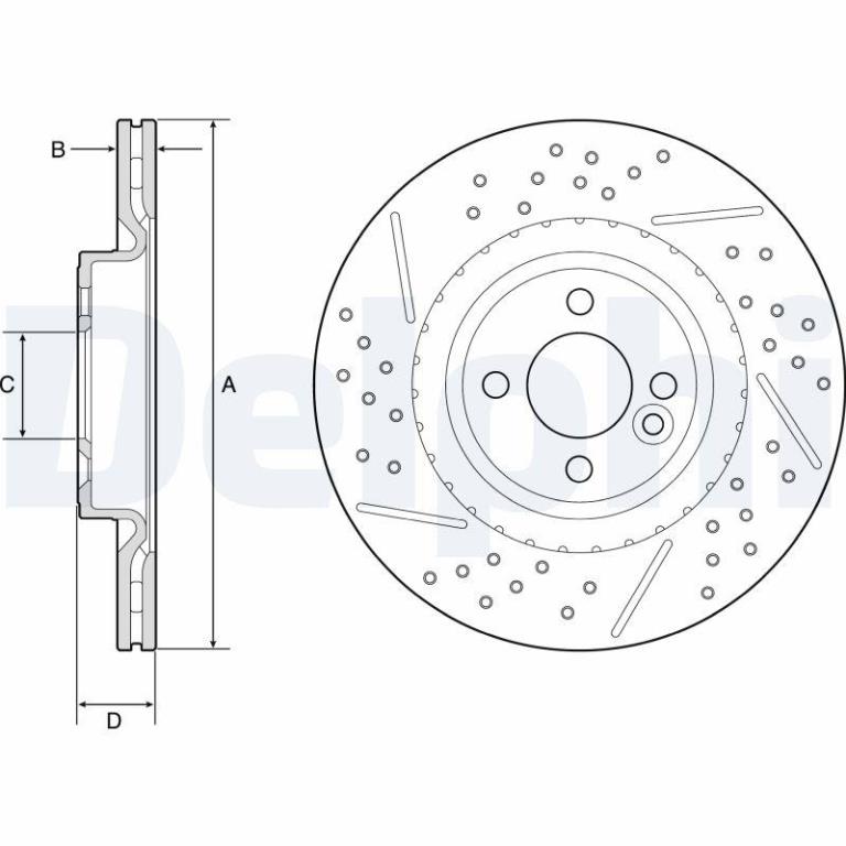 Disques de frein DELPHI BG4789C