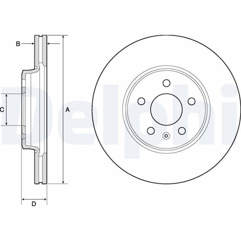 Disques de frein DELPHI ref. BG4799C
