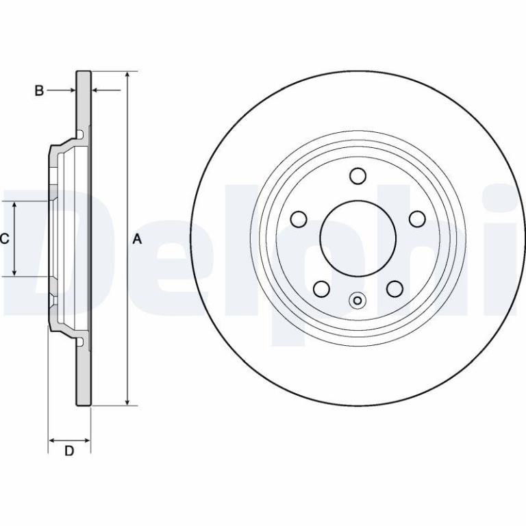 Disques de frein DELPHI BG4800C