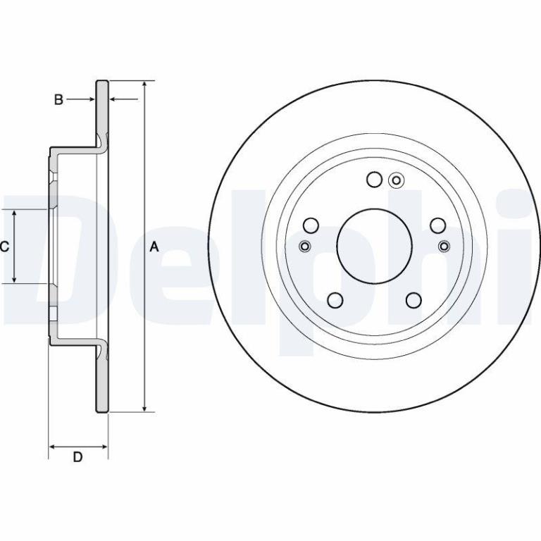 Disques de frein DELPHI ref. BG4801C