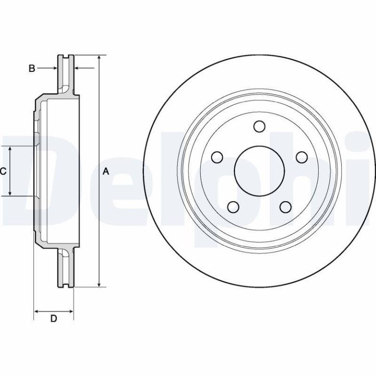 Disques de frein DELPHI BG4802C