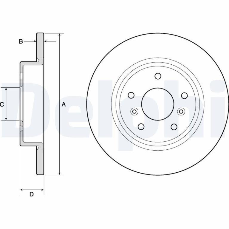 Disques de frein DELPHI BG4807C