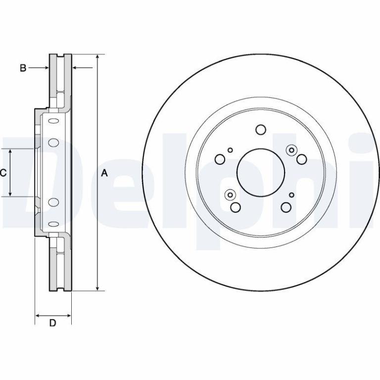 Disques de frein DELPHI BG4808C