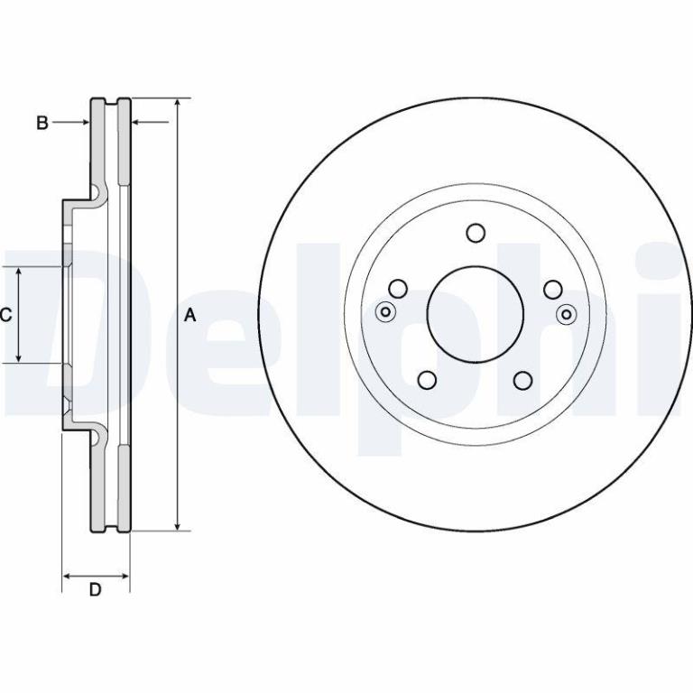 Disques de frein DELPHI BG4809C