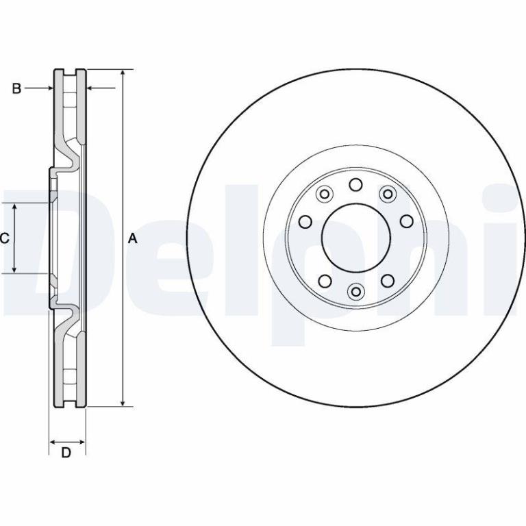 Disques de frein DELPHI BG4814C