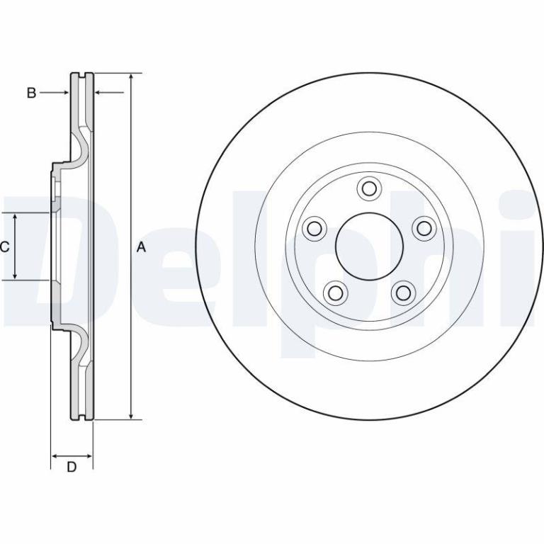 Disques de frein DELPHI BG4833C