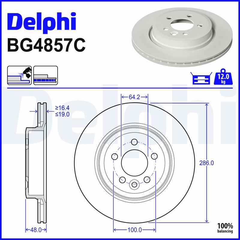 Disques de frein DELPHI BG4857C