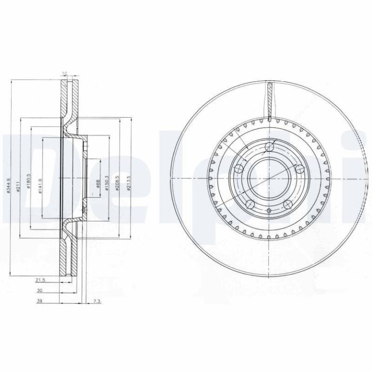 Disques de frein DELPHI ref. BG9003
