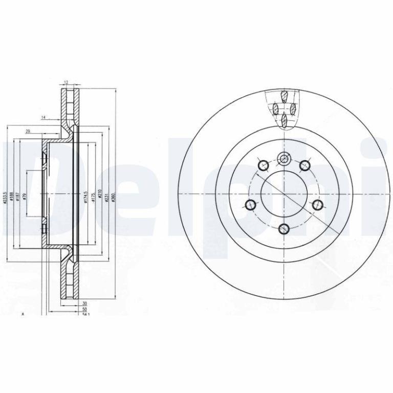 Disques de frein DELPHI BG9007C