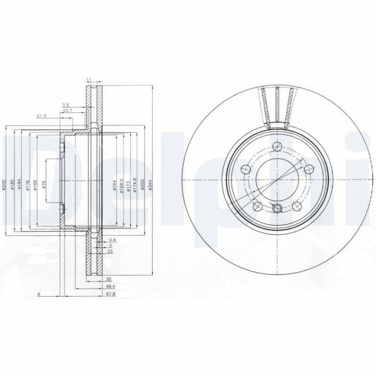 Discos de freno DELPHI ref. BG9008C