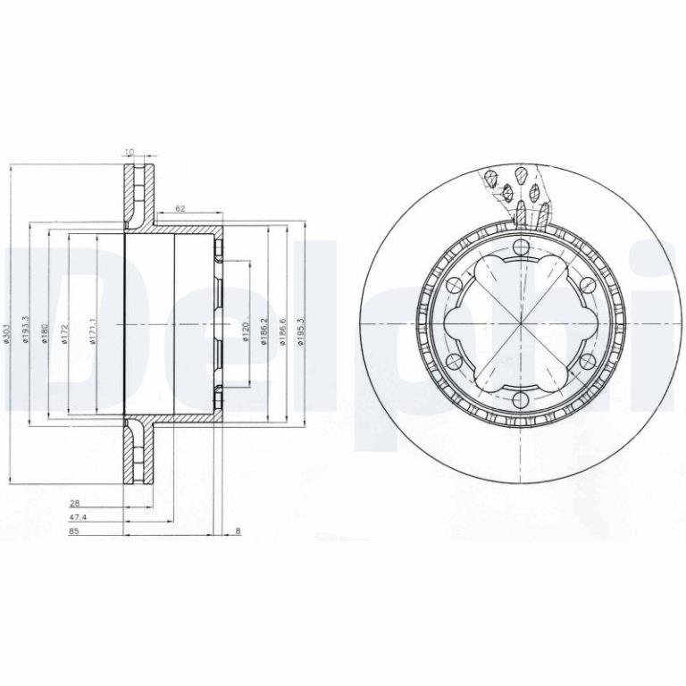 Disques de frein DELPHI BG9015