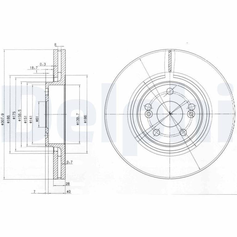 Disques de frein DELPHI BG9016