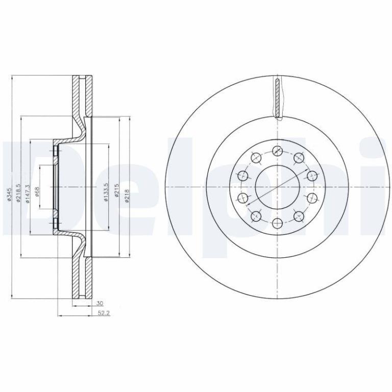 Discos de freno DELPHI ref. BG9018