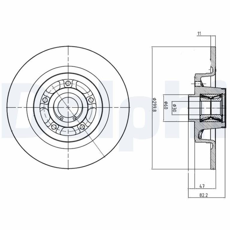 Disques de frein DELPHI BG9023RS
