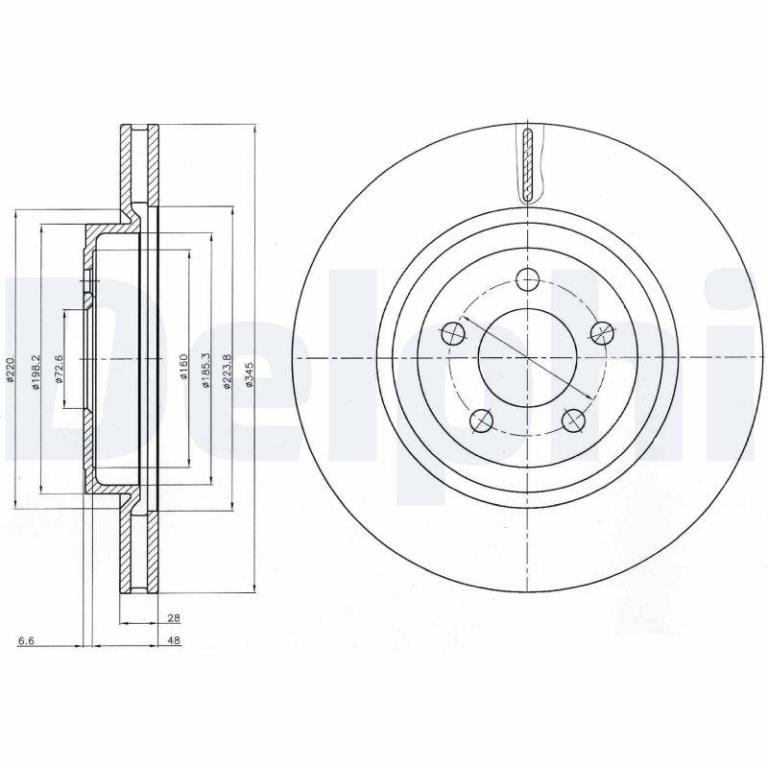Disques de frein DELPHI ref. BG9050