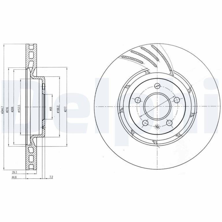Discos de freno DELPHI ref. BG9052