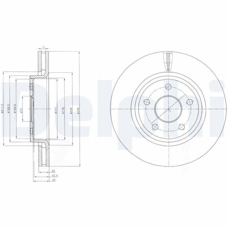 Disques de frein DELPHI BG9058