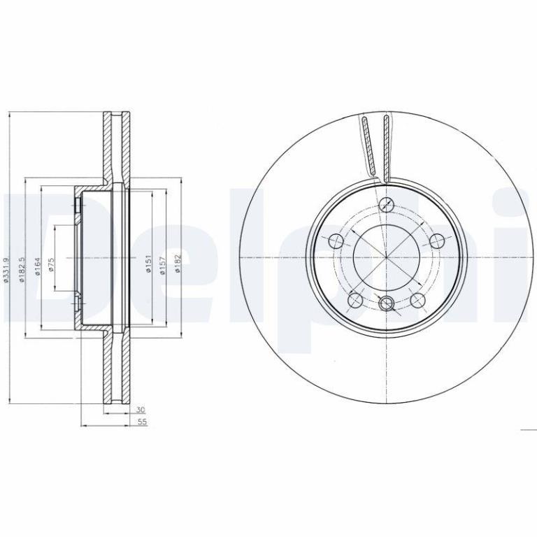 Disques de frein DELPHI BG9061