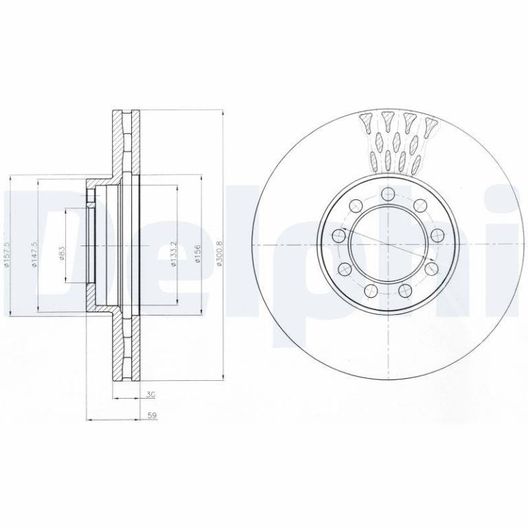Disques de frein DELPHI BG9062