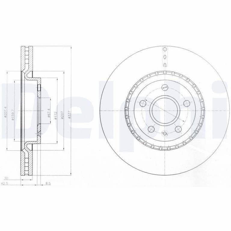 Disques de frein DELPHI ref. BG9068