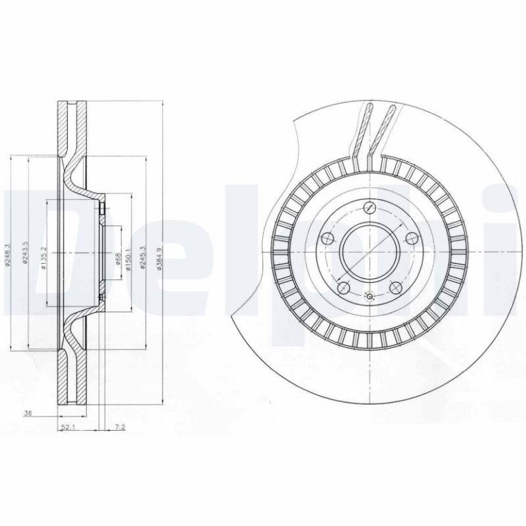Discos de freno DELPHI BG9070C