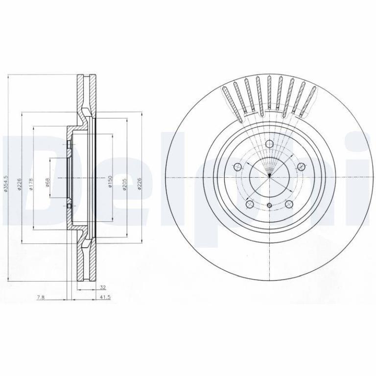 Disques de frein DELPHI ref. BG9073C