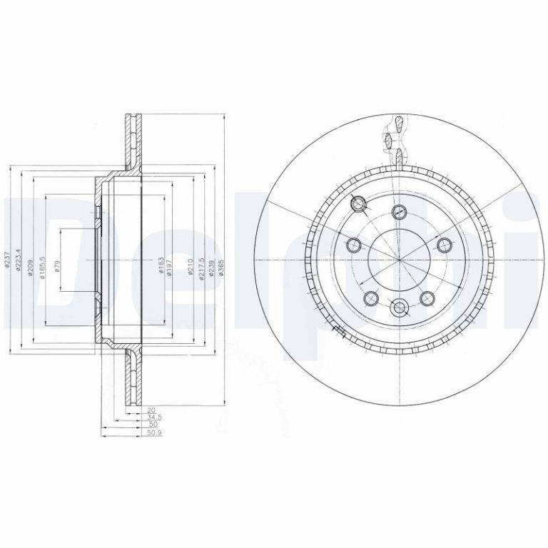 Disques de frein DELPHI ref. BG9082C