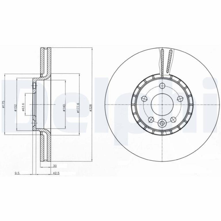 Disques de frein DELPHI ref. BG9085