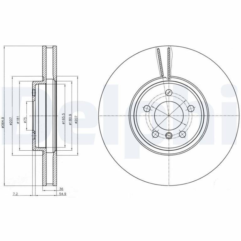 Disques de frein DELPHI BG9092C