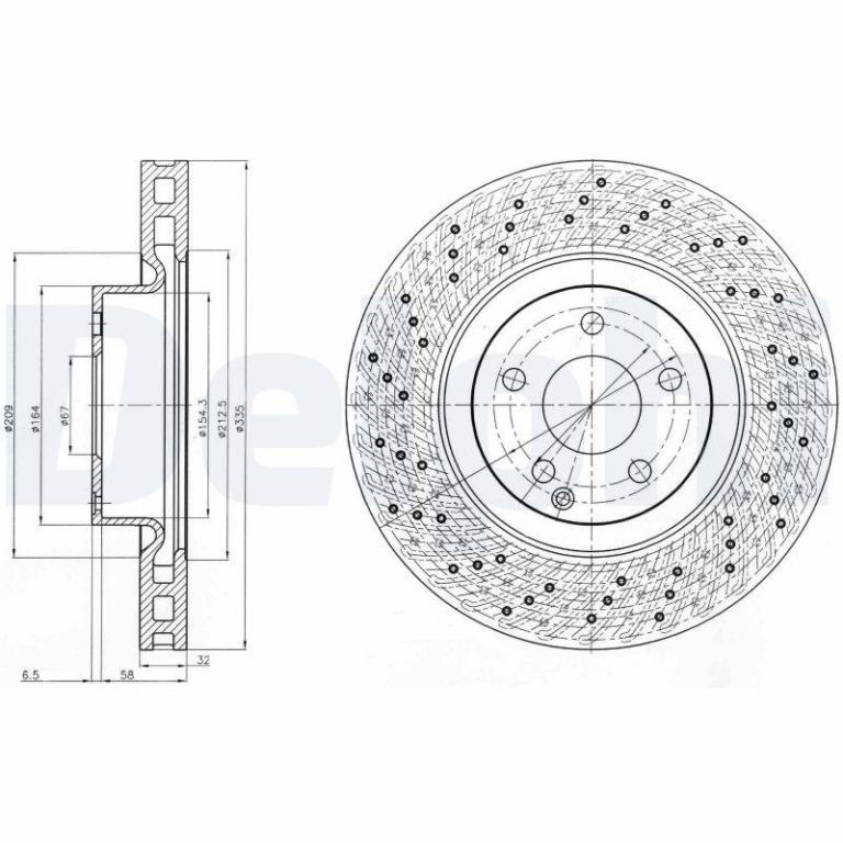Discos de travão DELPHI BG9093C
