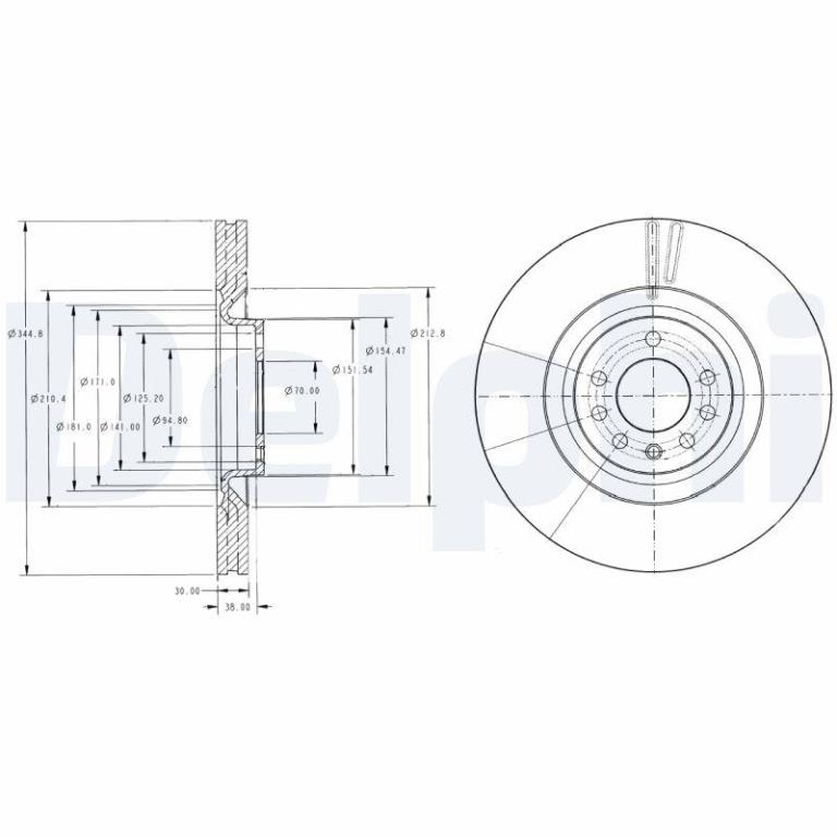 Disques de frein DELPHI BG9098