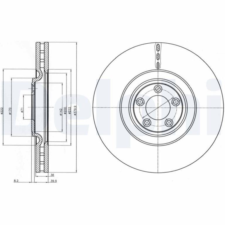 Disques de frein DELPHI BG9102C