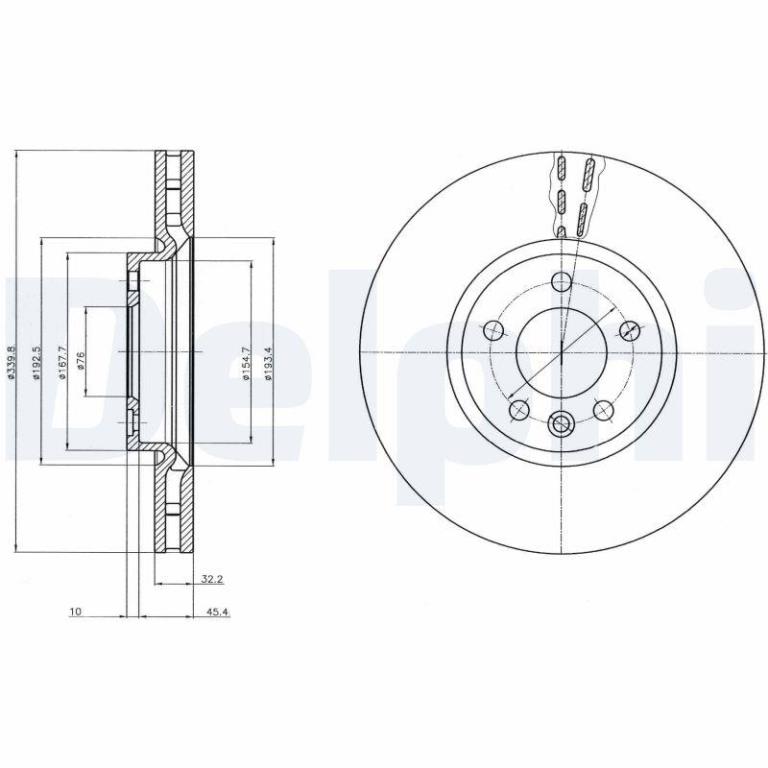 Disques de frein DELPHI ref. BG9106
