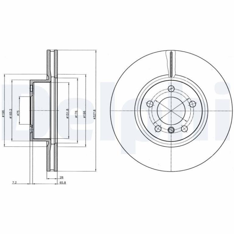 Disques de frein DELPHI ref. BG9108