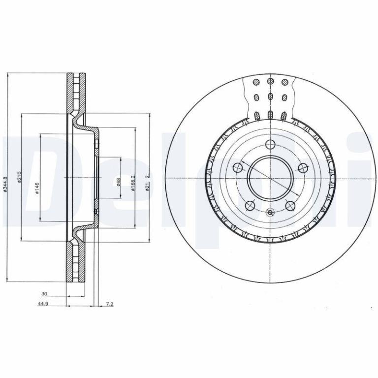 Disques de frein DELPHI ref. BG9110C