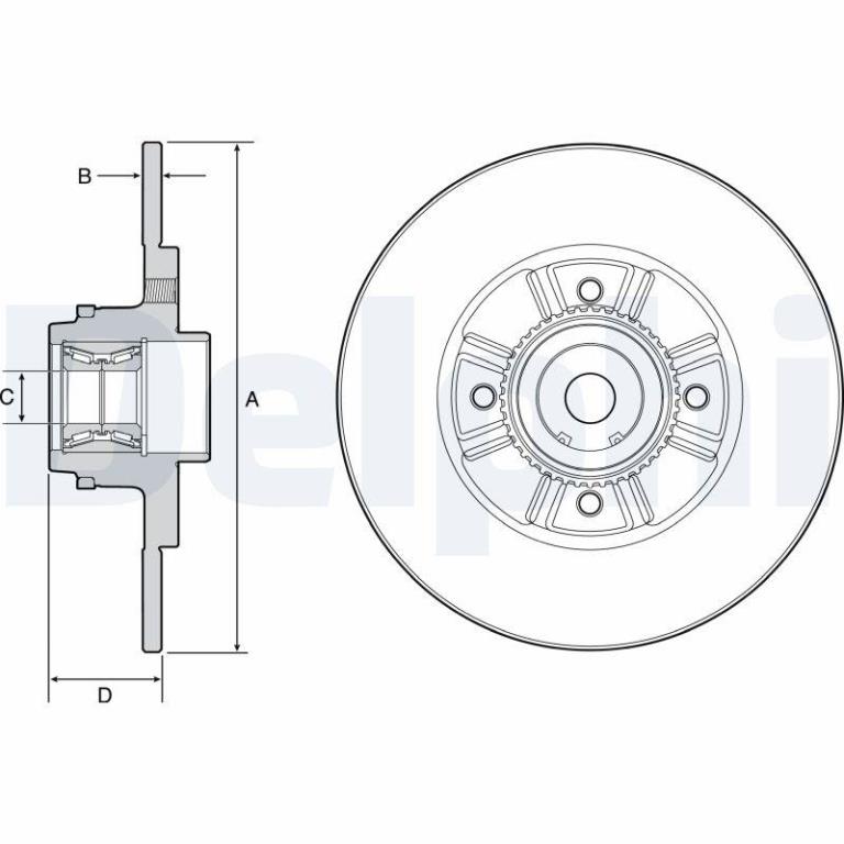 Disques de frein DELPHI ref. BG9114RS
