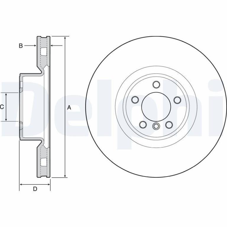 Disques de frein DELPHI ref. BG9117C