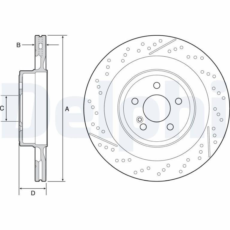 Disques de frein DELPHI BG9118C