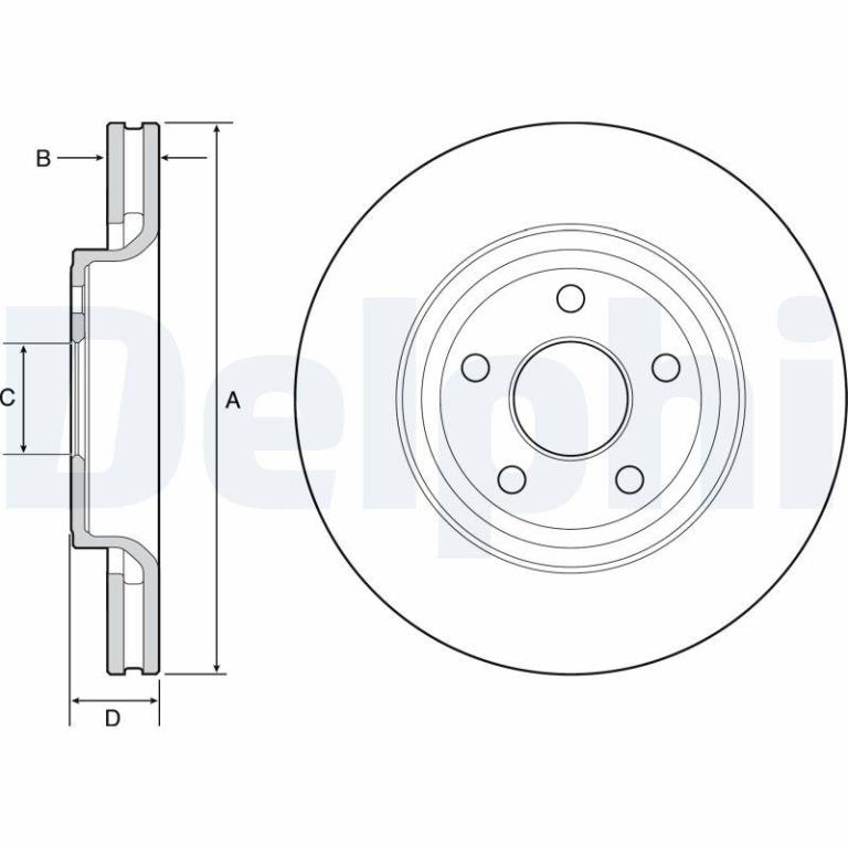 Disques de frein DELPHI BG9121C