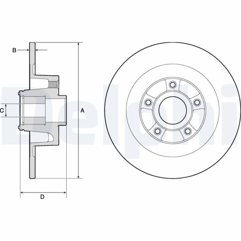 Disques de frein DELPHI BG9135RS