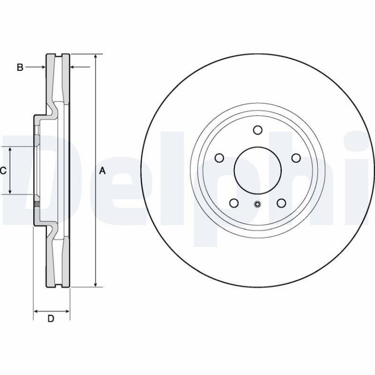 Disques de frein DELPHI ref. BG9152
