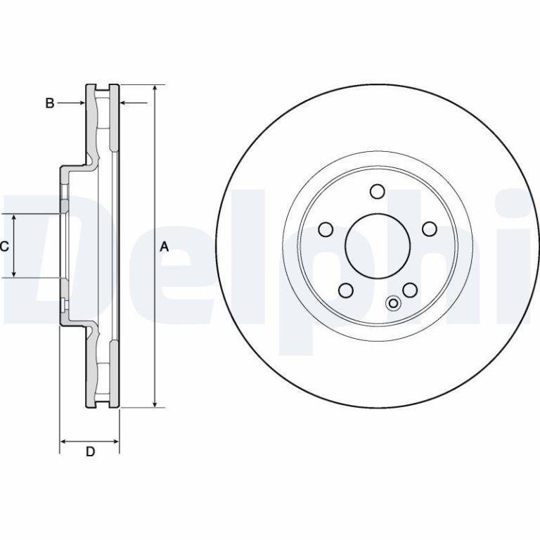 Discos de travão DELPHI BG9174C